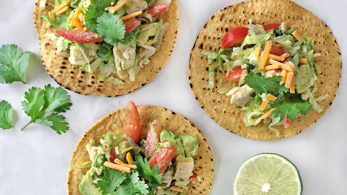 chicken salad tostadas