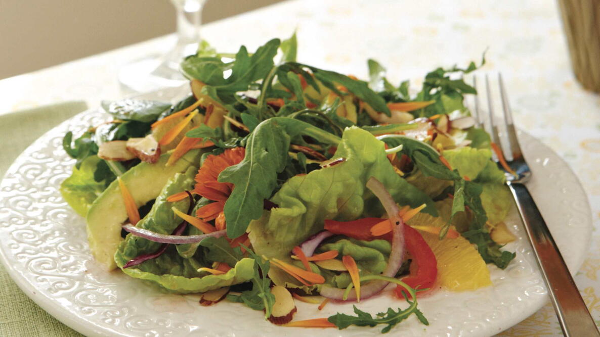 Confetti Salad with Calendula Petals