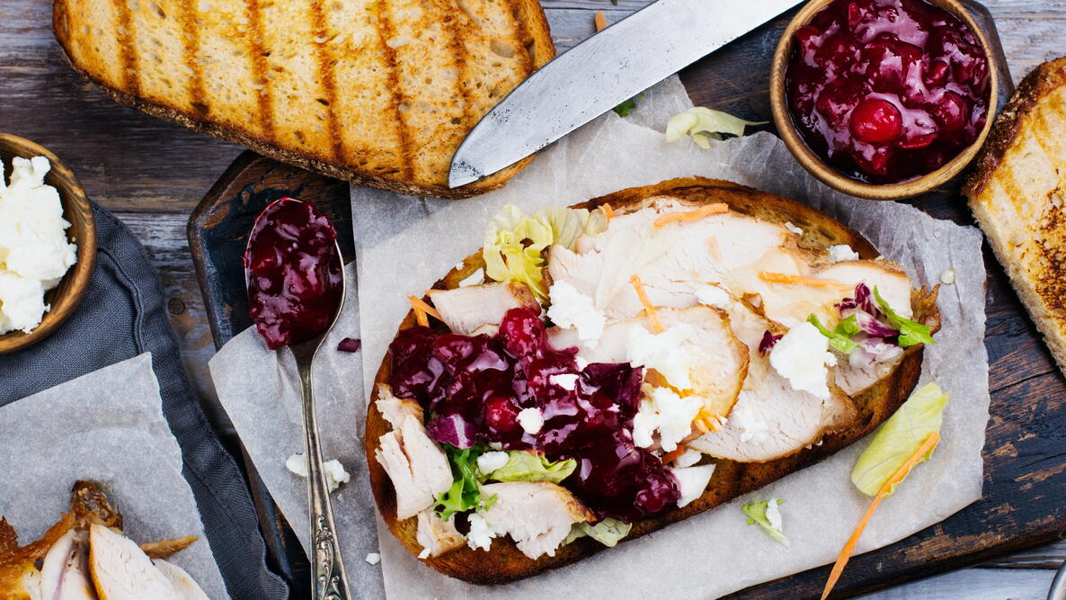 Thanksgiving Leftovers Sandwich