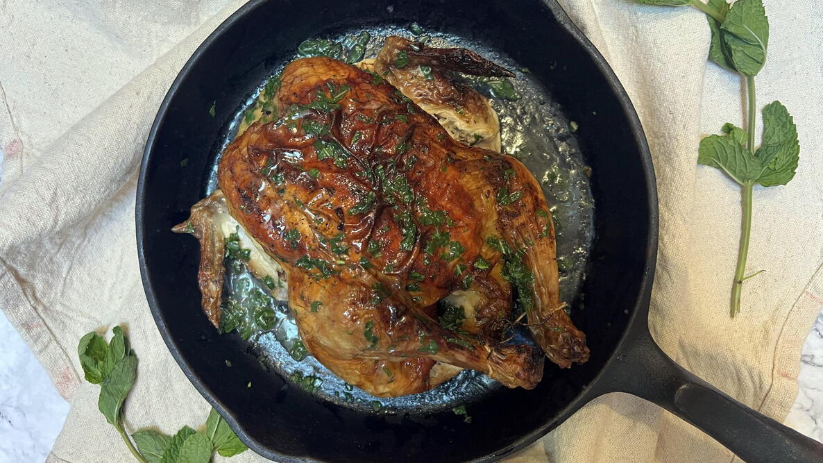 Roasted Lemon-Balm Chicken