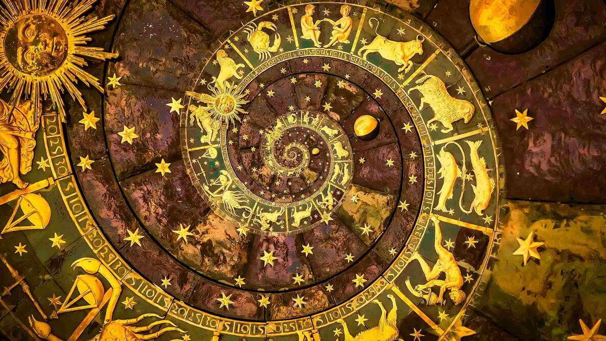 Vintage illustration of astrological zodiac