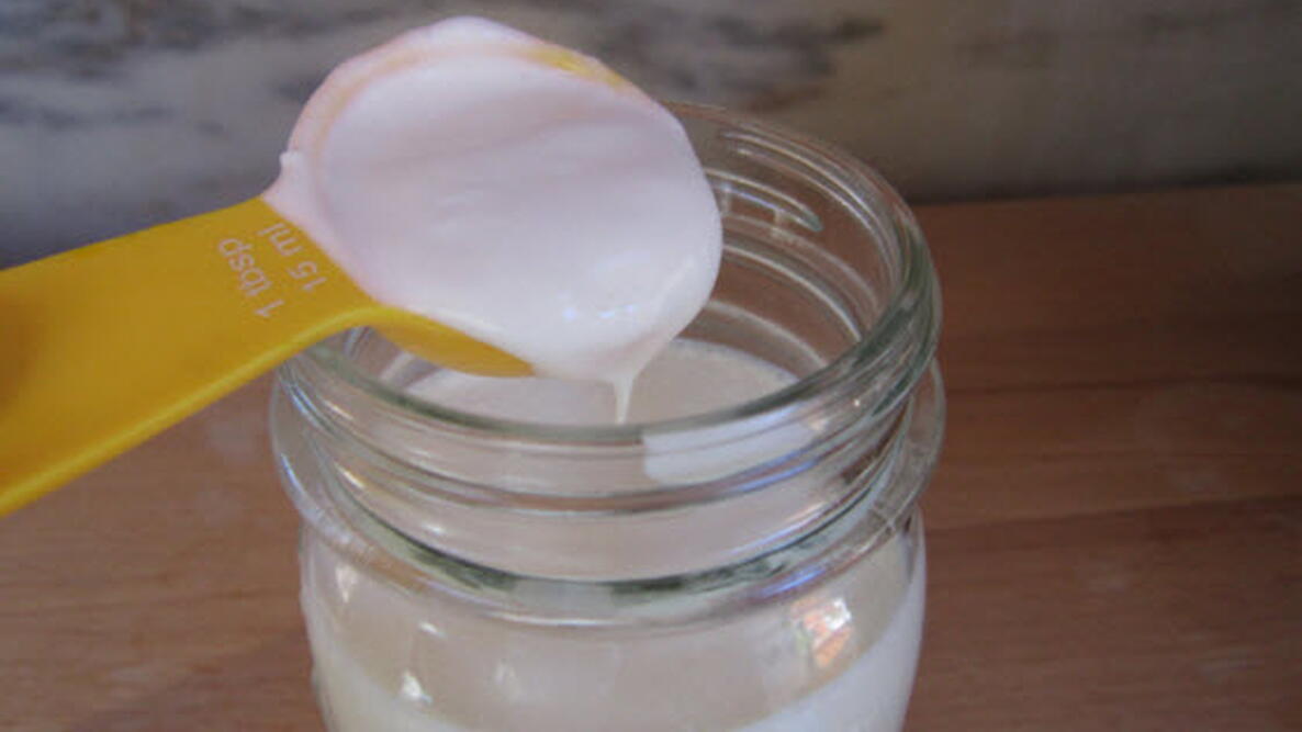 Creme Fraiche in a jar