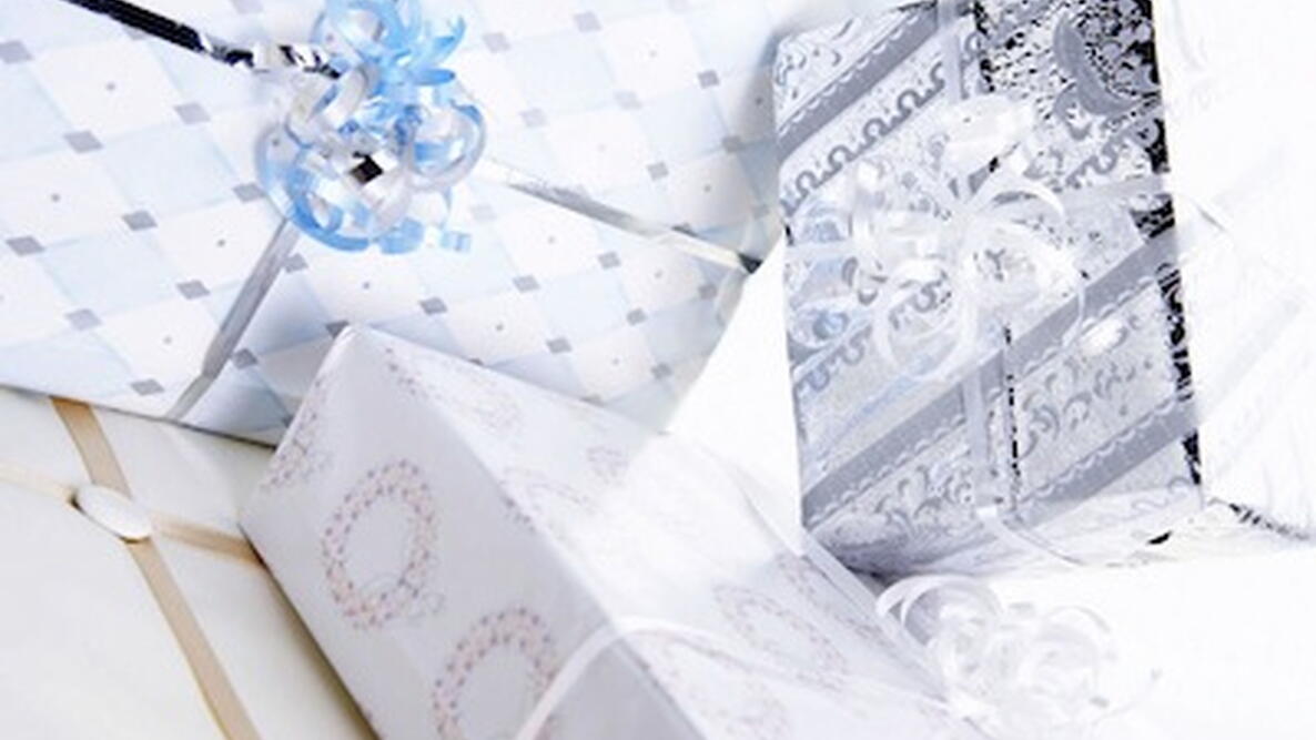 wrapped wedding gifts