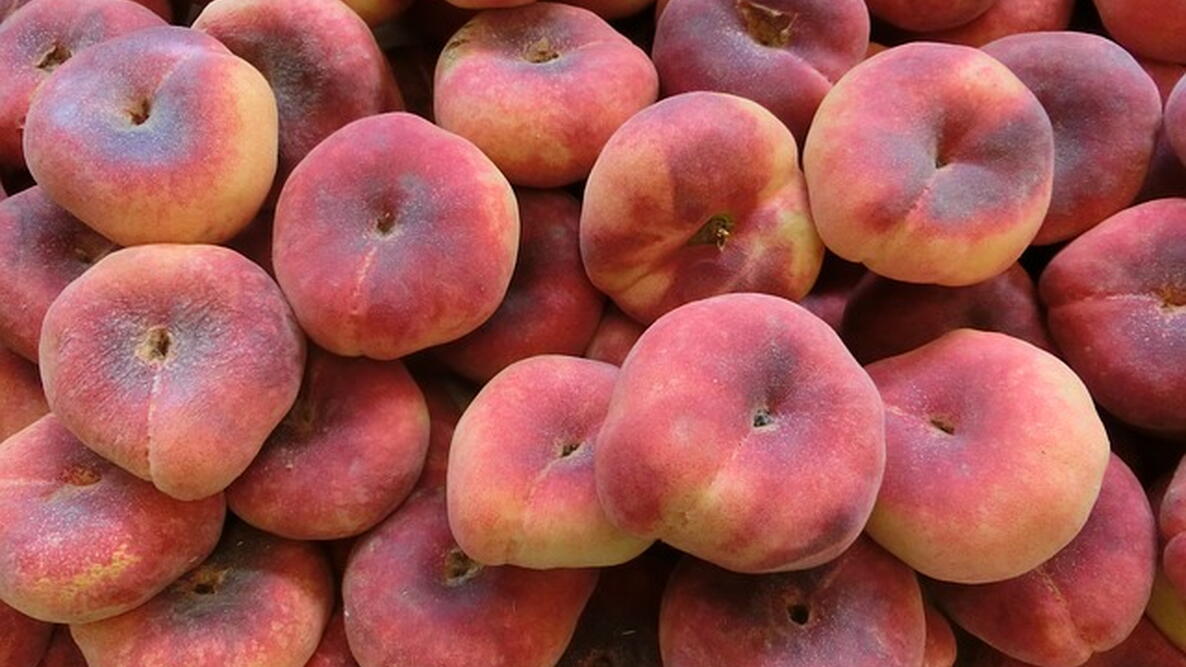 a pile of fresh peaches