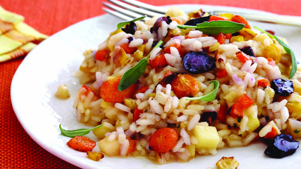 Apple Cider Risotto With Carrot Confetti