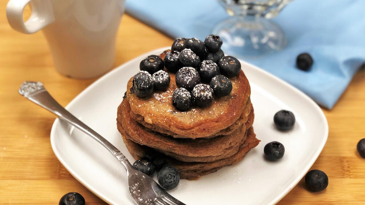 Blueberry Sour Cream Pancakes