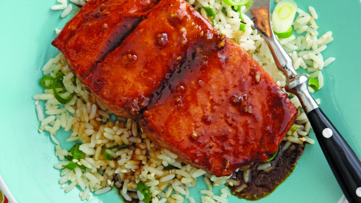 Bourbon and Brown Sugar–Glazed Salmon