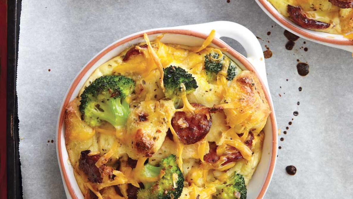 Broccoli and Cheddar Strata