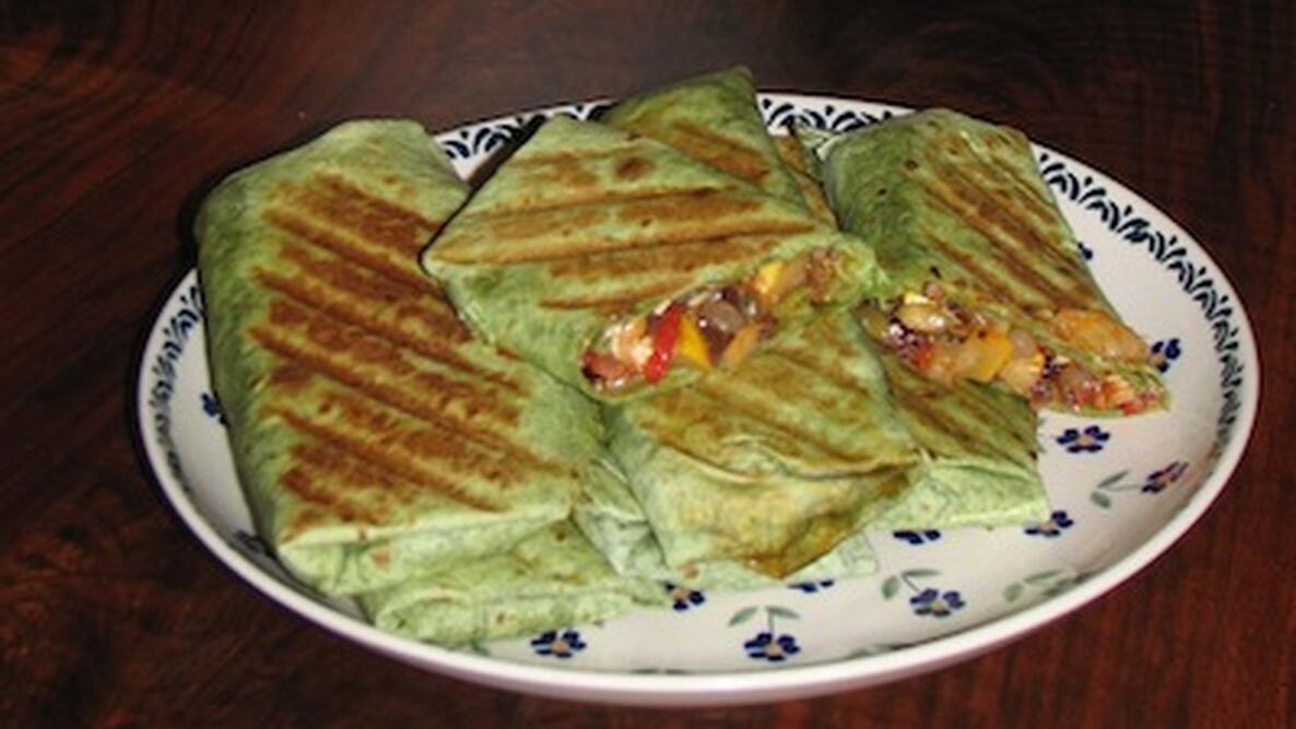 Grilled Caponata Wraps With Summer Vegetables