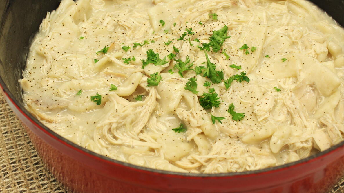 Mother's Old-Fashioned Homemade Chicken and Dumplings