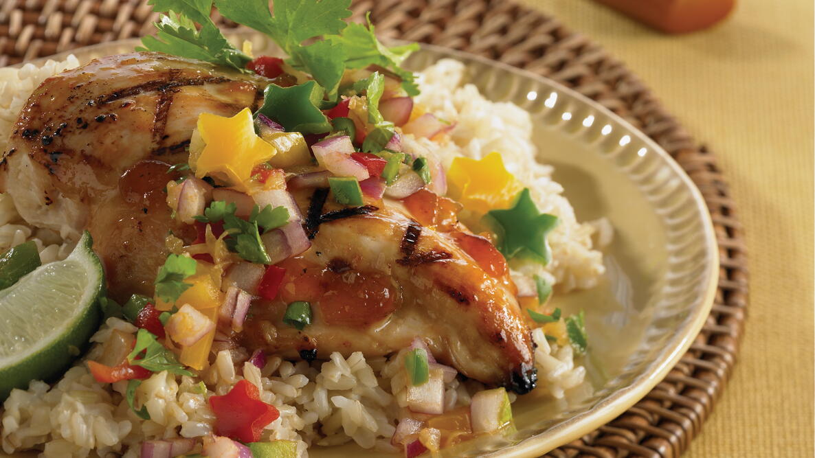 Star-Spangled Chicken With Fireworks Salsa
