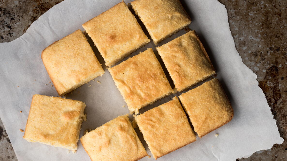 fresh cornbread, cut into squares