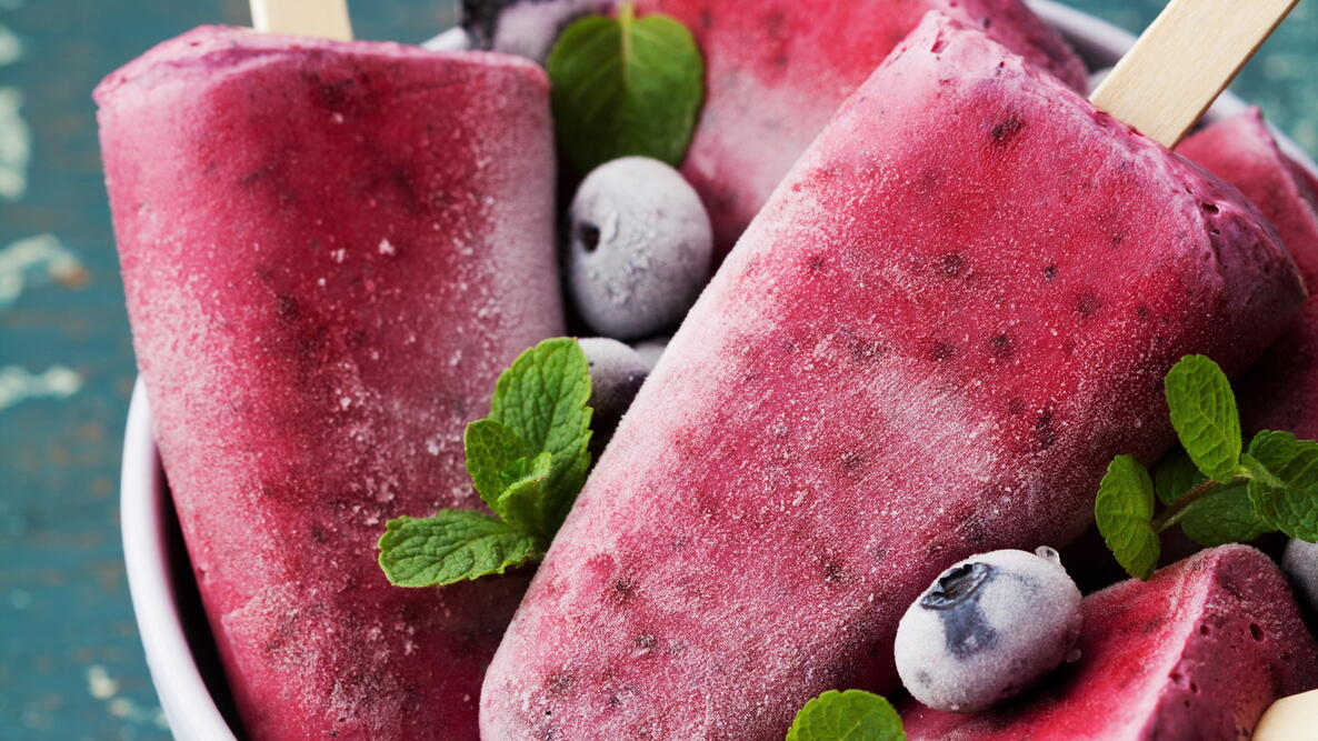 Cran-Banana-Blueberry Popsicles