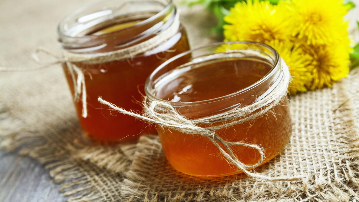  Dandelion Jelly in jars