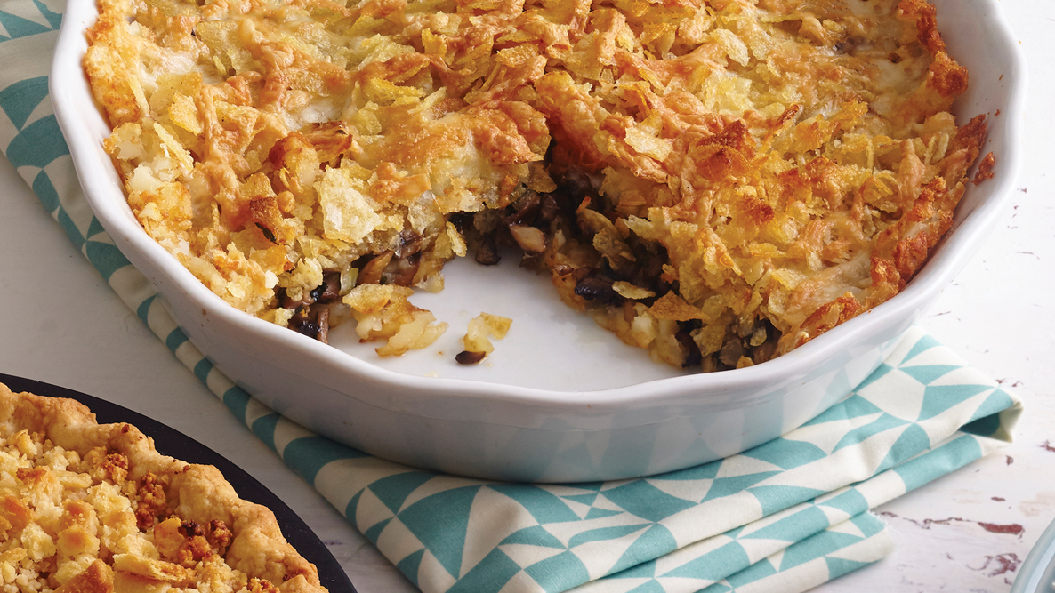 Tater-Crusted Cheese and Mushroom Pie