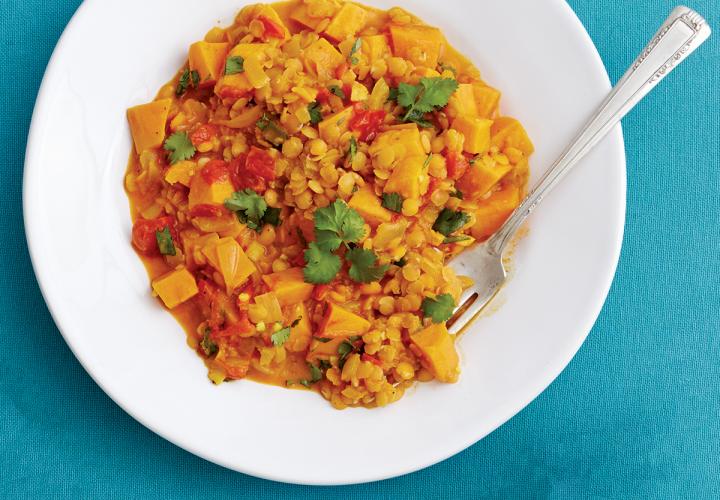 Sweet Potato Lentil Coconut Curry