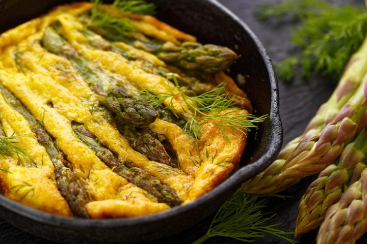 Asparagus Frittata. Photo by zi3000/Shutterstock.