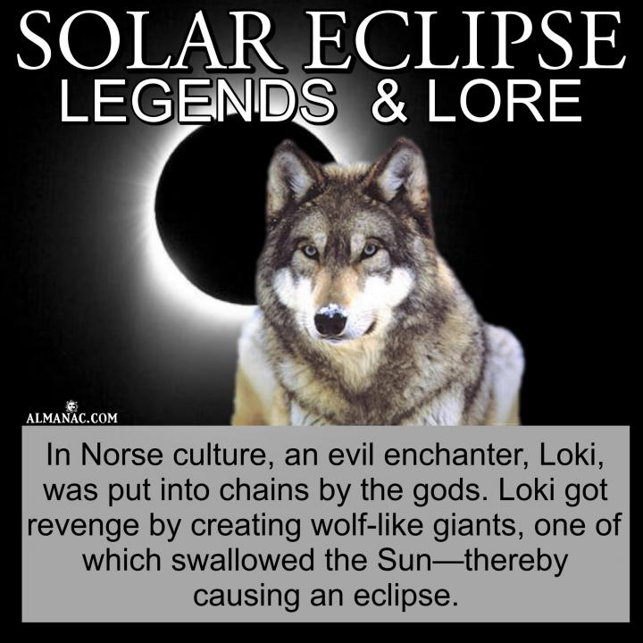 solar eclipse legends and lore norse culture loki wolf