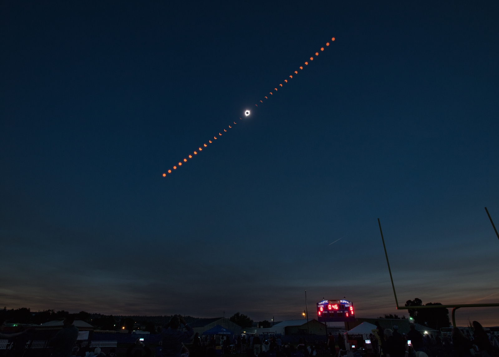 Total Solar Eclipse of August 21, 2017, as seen from Madras, Oregon. Photo by Aubrey Gemignani/NASA.