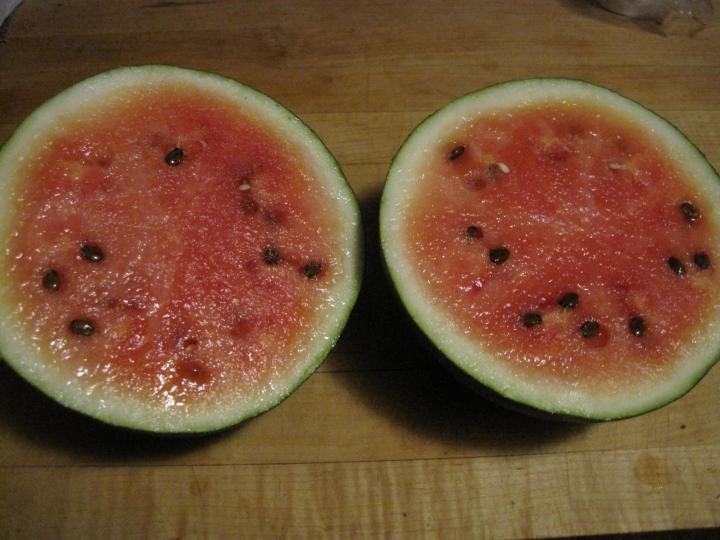 a perfectly ripe watermelon