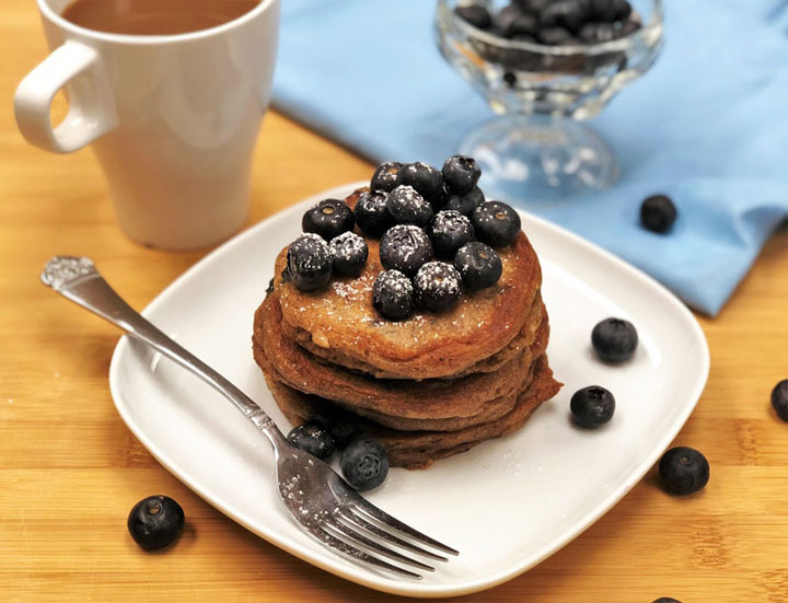Blueberry sour cream pancakes. Photo Credit: Sam Jones/Quinn Brein