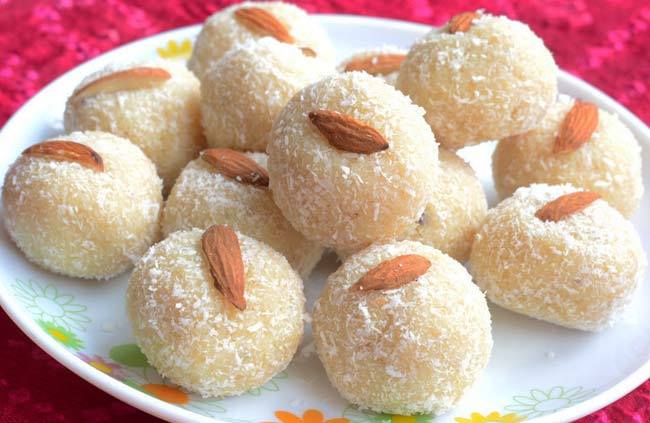 coconut laddos a traditional diwali snack