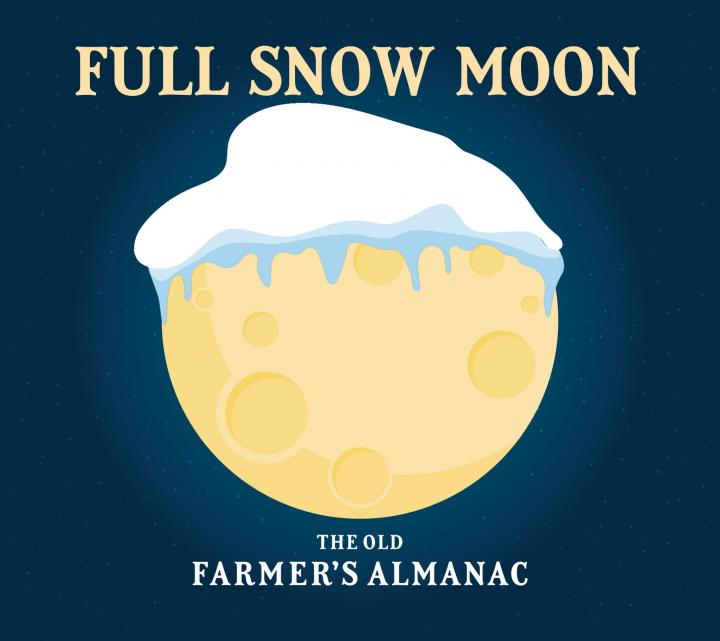 Full snow moon graphic