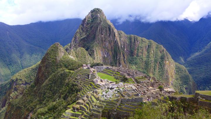 Machu Picchu. A sacred stone at the top of the mount is positioned to indicate exactly noon on the equinox.