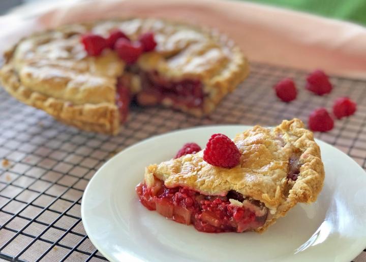 Raspberry-Rhubarb Pie. Photo by Sam Jones/Quinn Brein