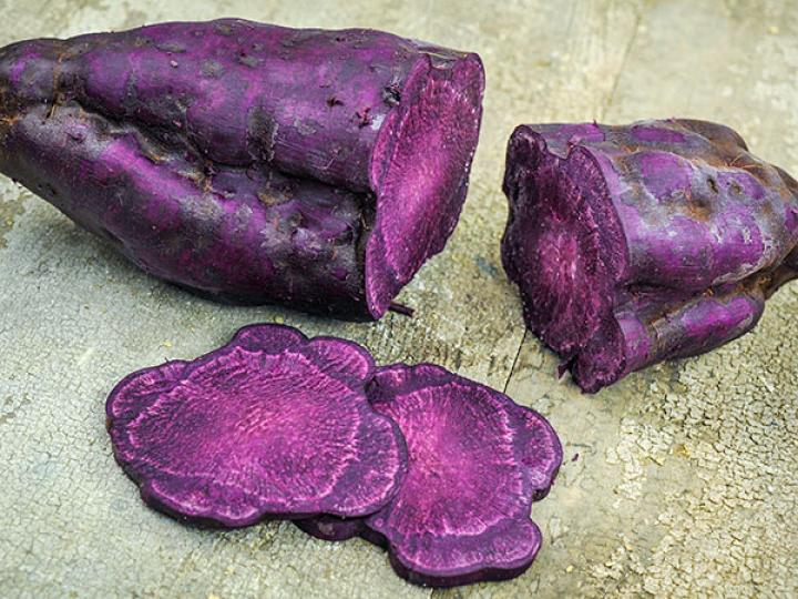 Sweet Potato Molokai Purple are delicious! Very sweet-fleshed and creamy, with overtones of chestnut. Much higher in antioxidants than orange-fleshed types.